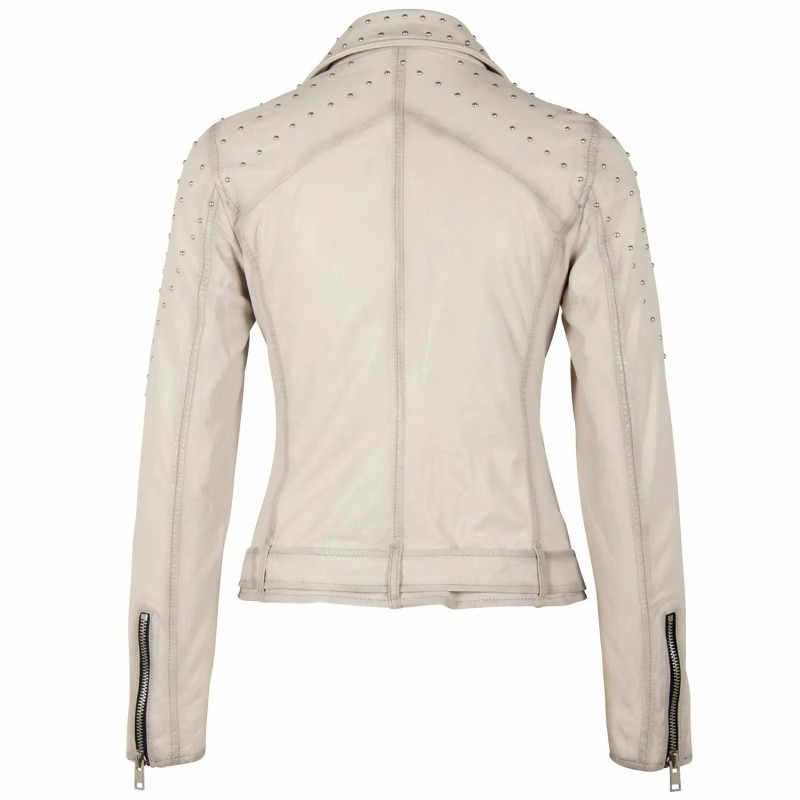 Geaca de Piele Dama Gipsy Alba G2WZarlia SF LASARV – IMBRACAMINTE Geaca de Piele Dama Gipsy Alba G2WZarlia SF LASARV – IMBRACAMINTE