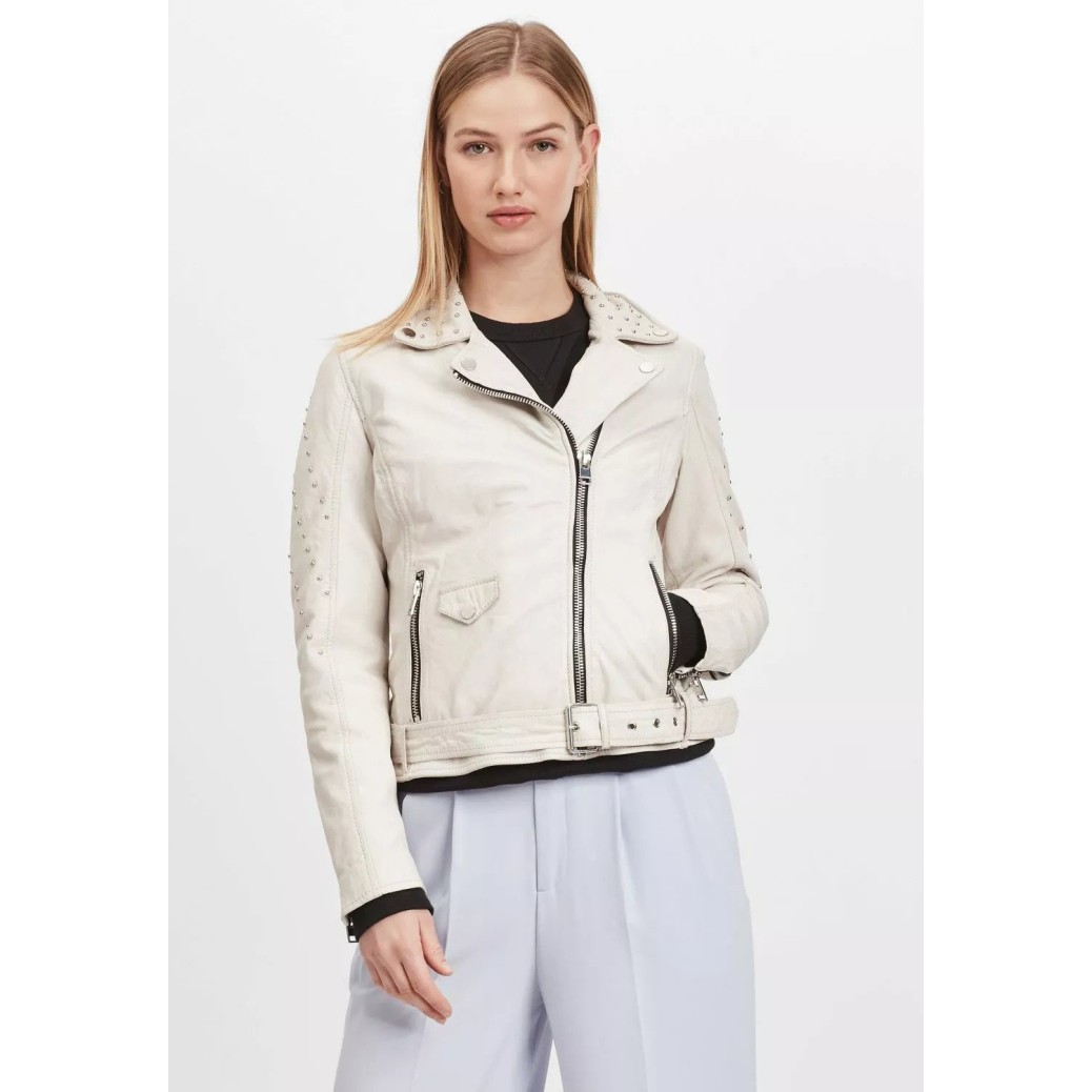 Geaca de Piele Dama Gipsy Alba G2WZarlia SF LASARV – IMBRACAMINTE