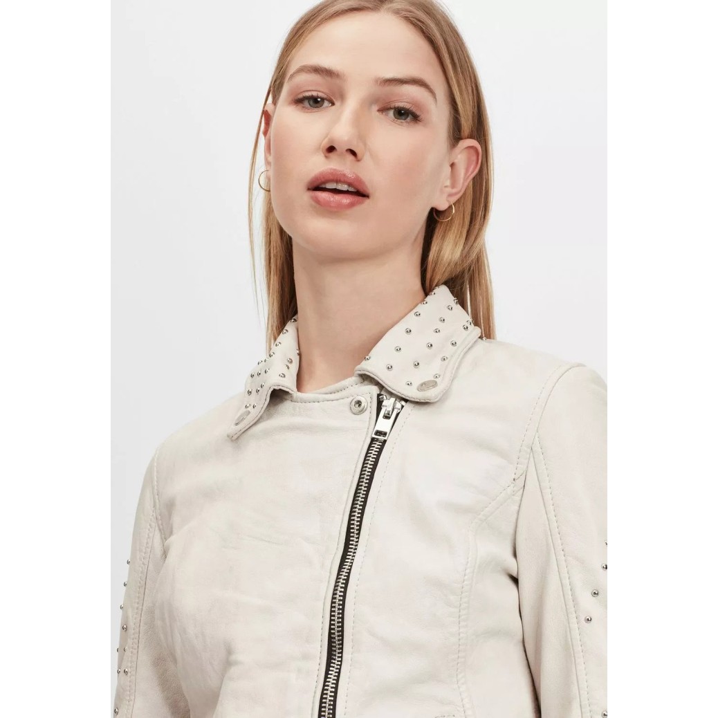 Geaca de Piele Dama Gipsy Alba G2WZarlia SF LASARV – IMBRACAMINTE