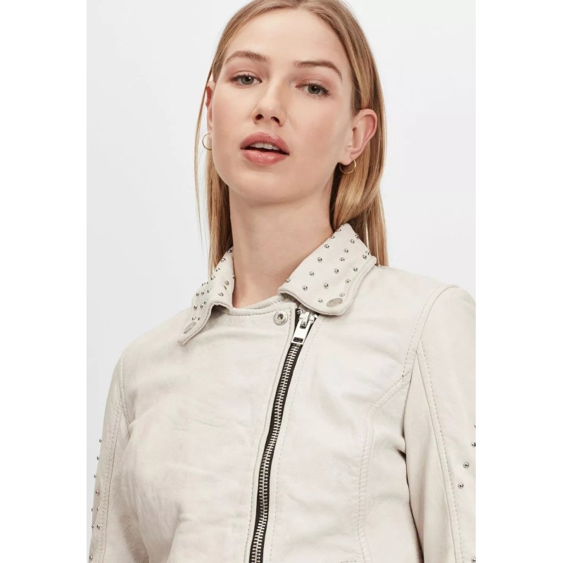 Geaca de Piele Dama Gipsy Alba G2WZarlia SF LASARV – IMBRACAMINTE Geaca de Piele Dama Gipsy Alba G2WZarlia SF LASARV – IMBRACAMINTE