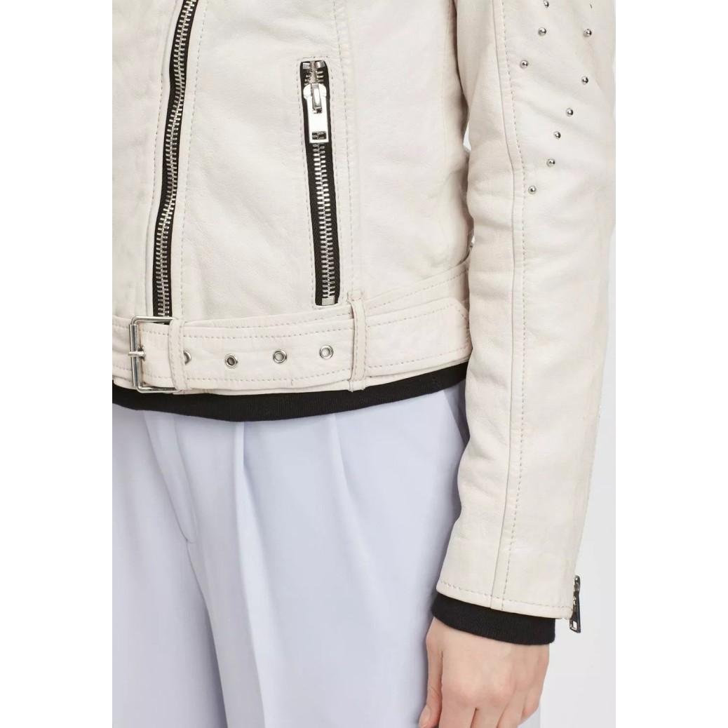 Geaca de Piele Dama Gipsy Alba G2WZarlia SF LASARV – IMBRACAMINTE