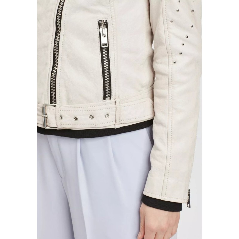 Geaca de Piele Dama Gipsy Alba G2WZarlia SF LASARV – IMBRACAMINTE Geaca de Piele Dama Gipsy Alba G2WZarlia SF LASARV – IMBRACAMINTE