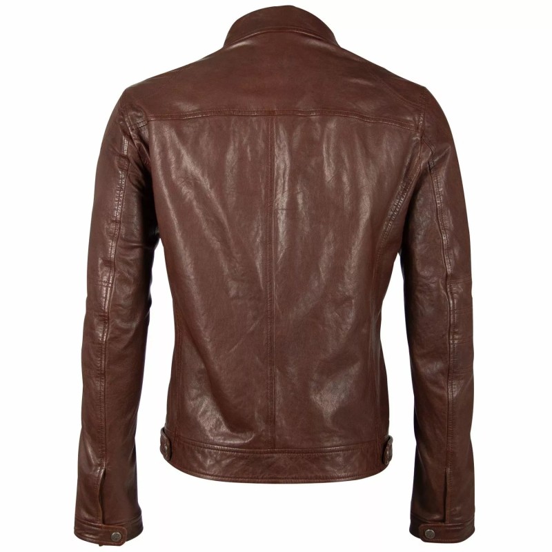 Geaca de Piele Barbati Gipsy Castanie GBCasen – IMBRACAMINTE