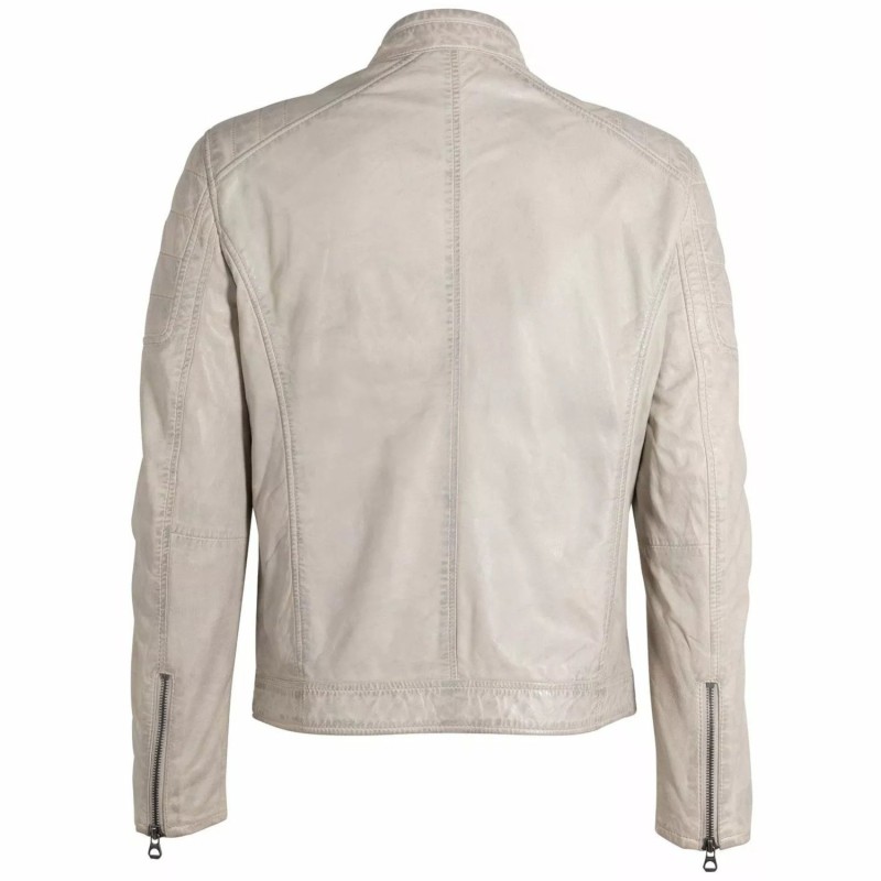 Geaca de Piele Barbati Gipsy Alb Murdar GBDerry – IMBRACAMINTE Geaca de Piele Barbati Gipsy Alb Murdar GBDerry – IMBRACAMINTE