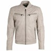 Geaca de Piele Barbati Gipsy Alb Murdar GBDerry Geaca de Piele Barbati Gipsy Alb Murdar GBDerry - readytowear
