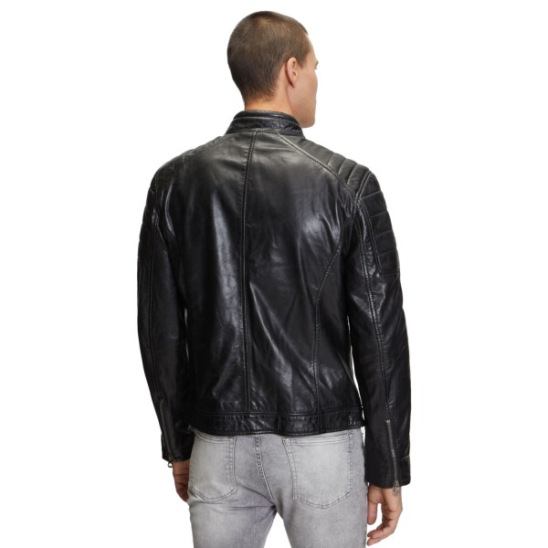 Geaca de Piele Barbati Gipsy Neagra GBDerry