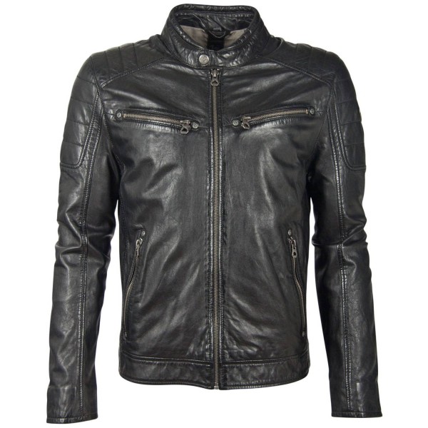 Geaca de Piele Barbati Gipsy Neagra GBDerry – Black Friday — fotografia 3