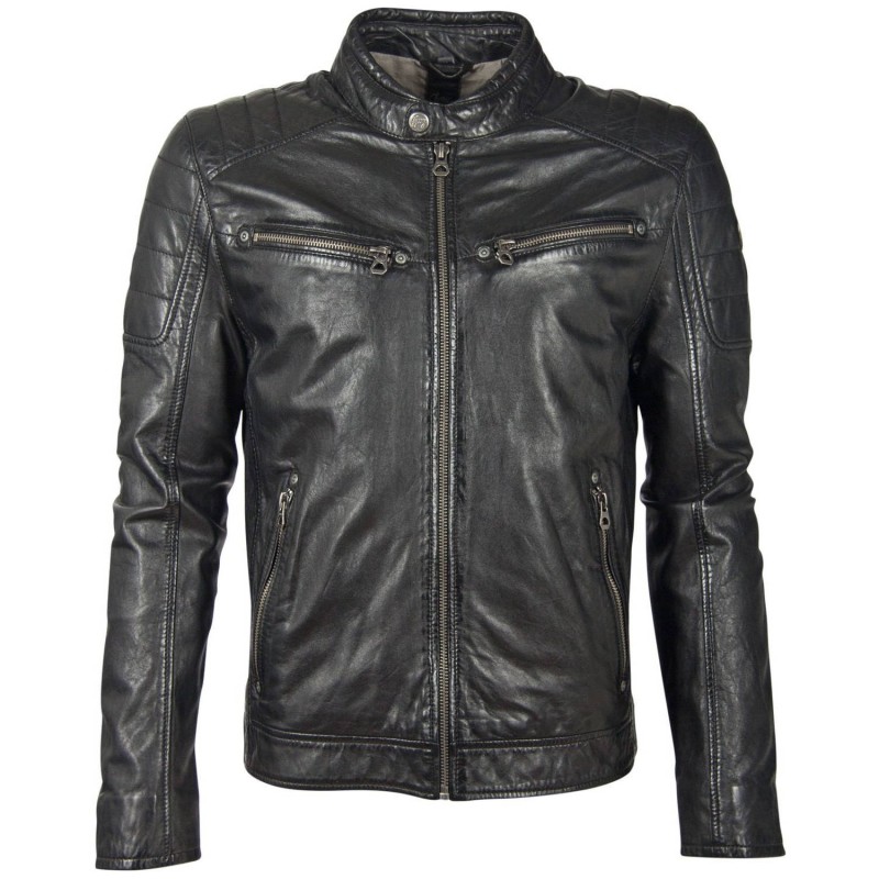 Geaca de Piele Barbati Gipsy Neagra GBDerry – IMBRACAMINTE