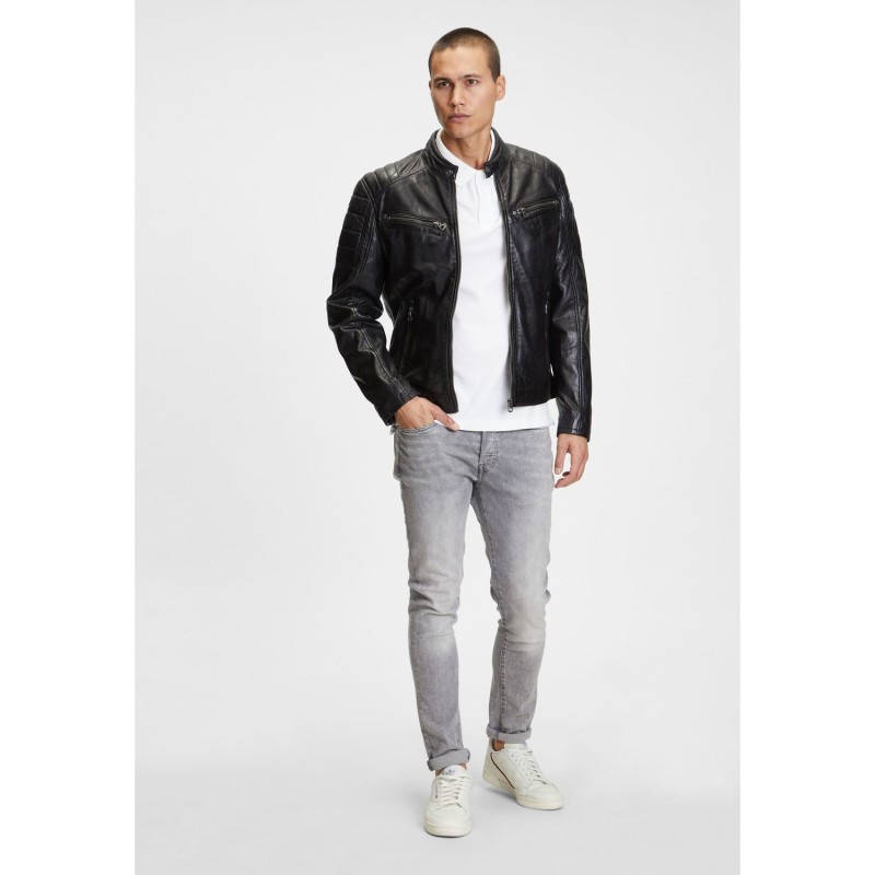 Geaca de Piele Barbati Gipsy Neagra GBDerry – IMBRACAMINTE