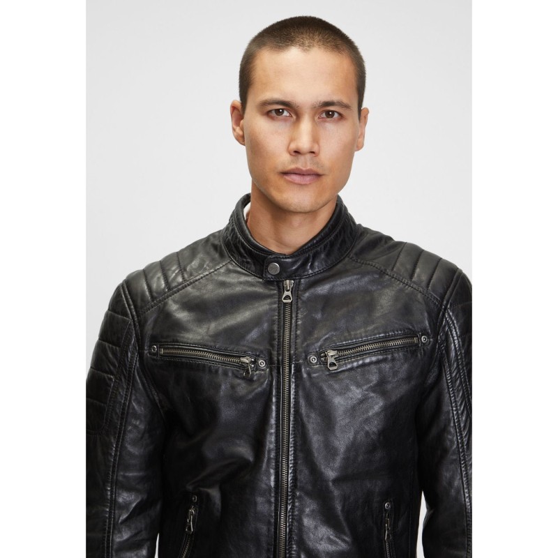 Geaca de Piele Barbati Gipsy Neagra GBDerry – IMBRACAMINTE