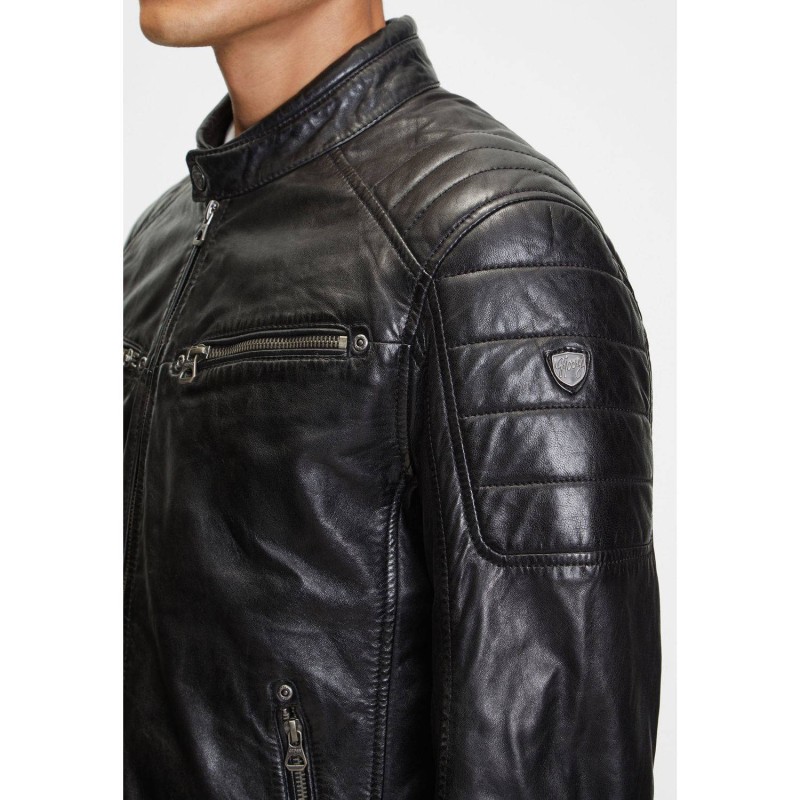 Geaca de Piele Barbati Gipsy Neagra GBDerry – IMBRACAMINTE