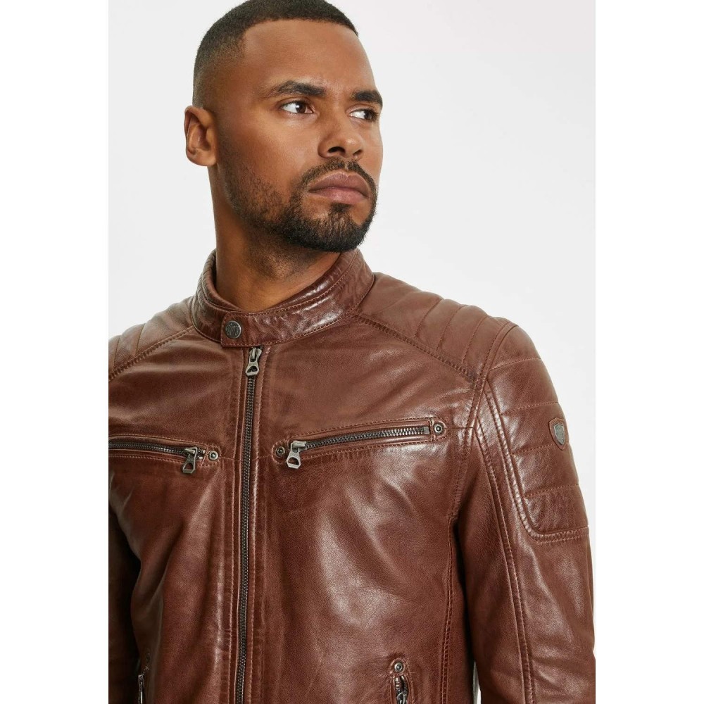 Geaca de Piele Barbati Gipsy Coniac GBDerry BIO Geaca de Piele Barbati Gipsy Coniac GBDerry BIO - readytowear.ro