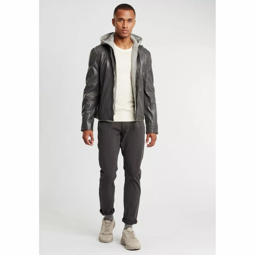 Geaca de Piele Barbati Gipsy Antracit GBFlynt NSLVV Geaca de Piele Barbati Gipsy Antracit GBFlynt NSLVV - readytowear.ro
