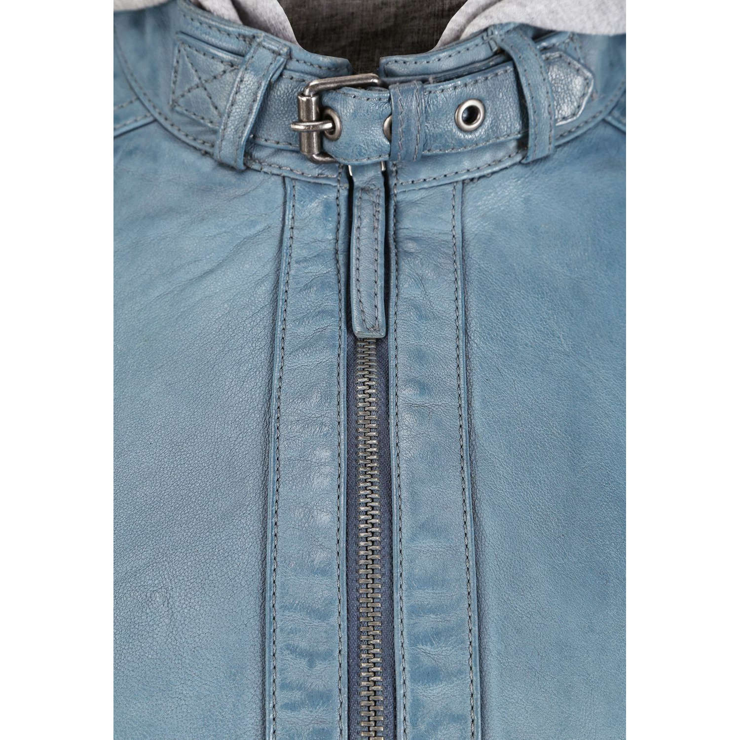 Geaca de Piele Dama Gipsy Albastru Deschis GGKeyla CF LVW – IMBRACAMINTE