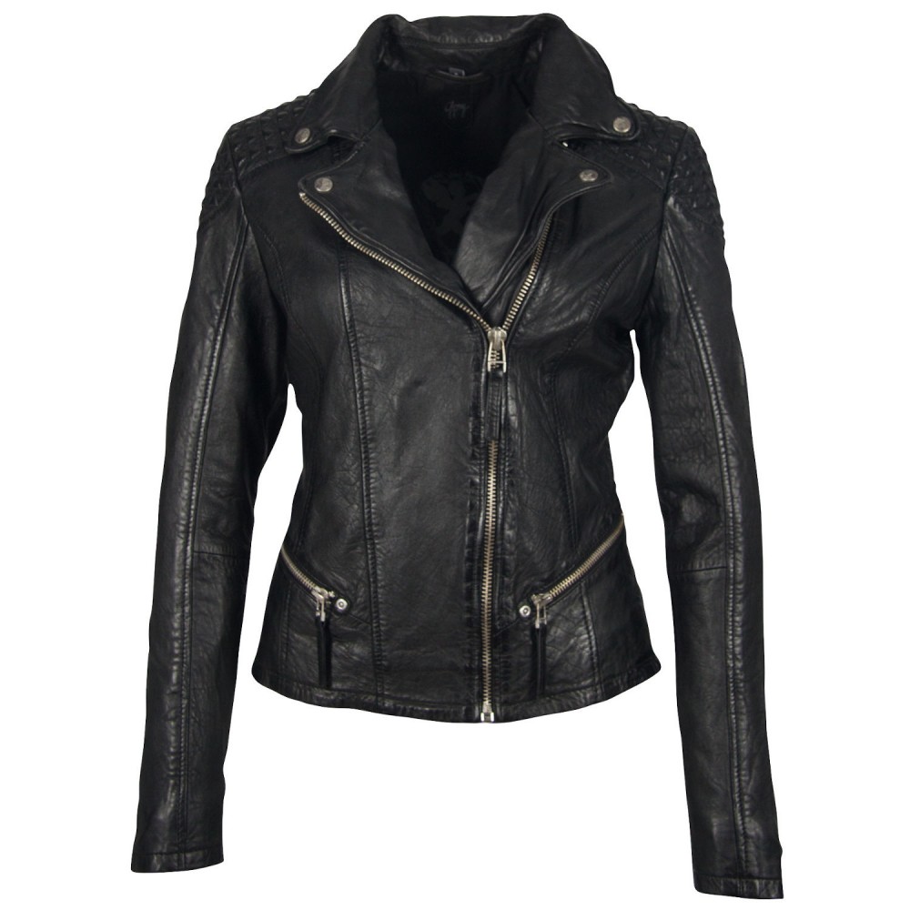 Geaca de Piele Dama Gipsy Neagra GGKinah LATEV Geaca de Piele Dama Gipsy Neagra GGKinah LATEV - readytowear.ro
