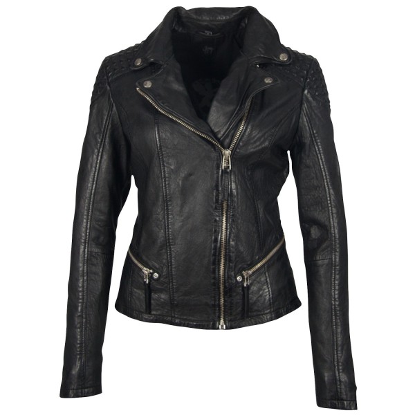 Geaca de Piele Dama Gipsy Neagra GGKinah LATEV – IMBRACAMINTE — fotografia 1