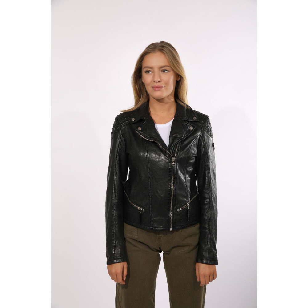 Geaca de Piele Dama Gipsy Neagra GGKinah LATEV Geaca de Piele Dama Gipsy Neagra GGKinah LATEV - readytowear.ro