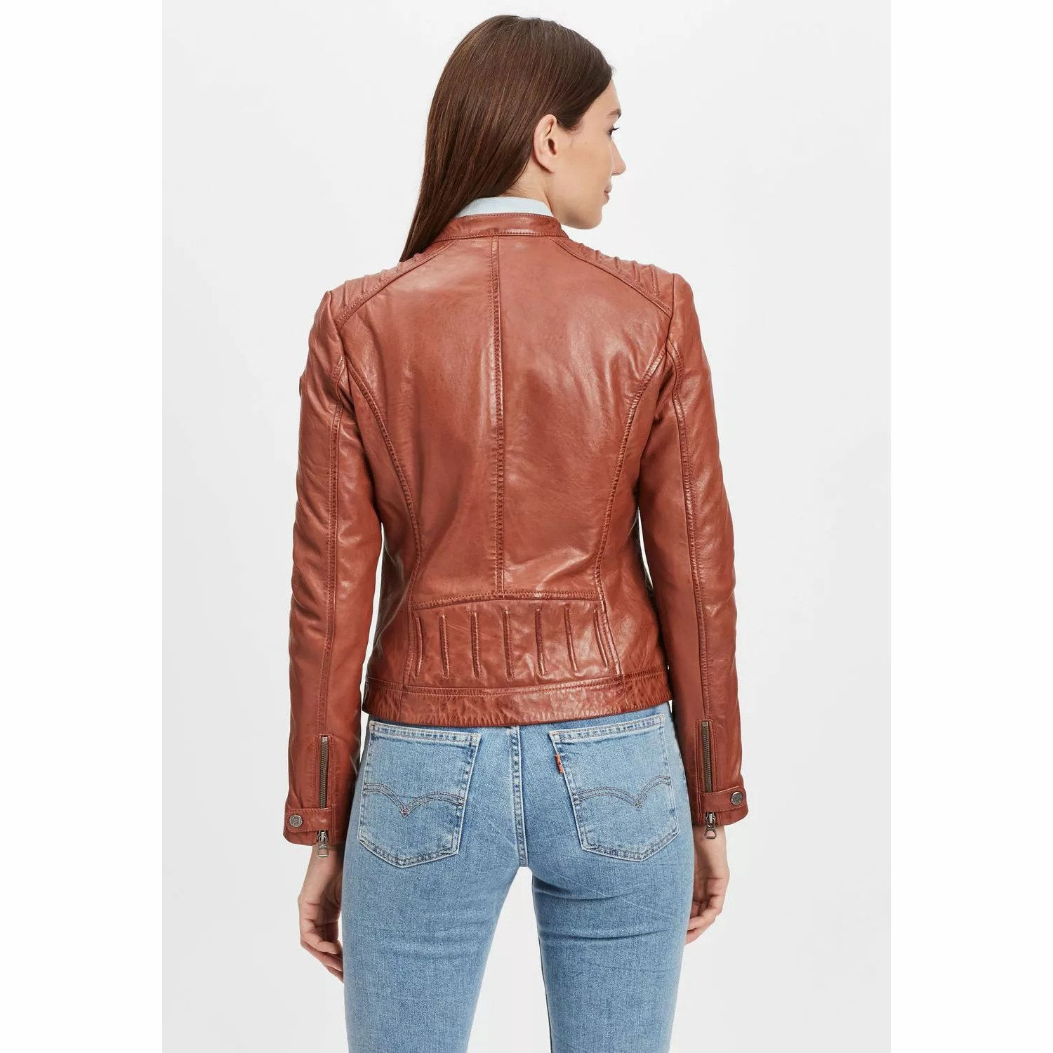 Geaca de Piele Dama Gipsy Coniac GGSalla NZLV – IMBRACAMINTE