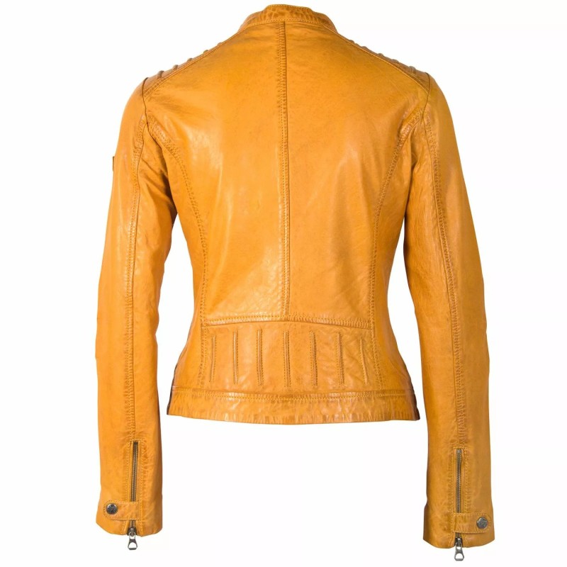 Geaca de Piele Dama Gipsy Galbena GGSalla NZLV – IMBRACAMINTE