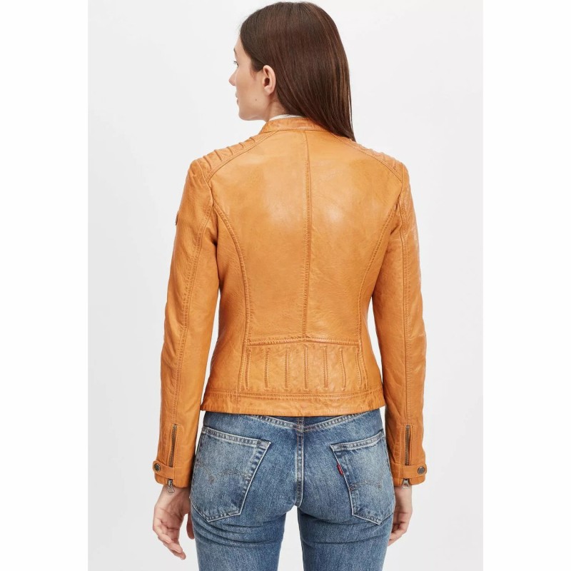 Geaca de Piele Dama Gipsy Galbena GGSalla NZLV – IMBRACAMINTE