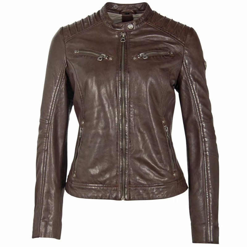 Geaca de Piele Dama Gipsy Maro Inchis GGSalla NZLV – IMBRACAMINTE