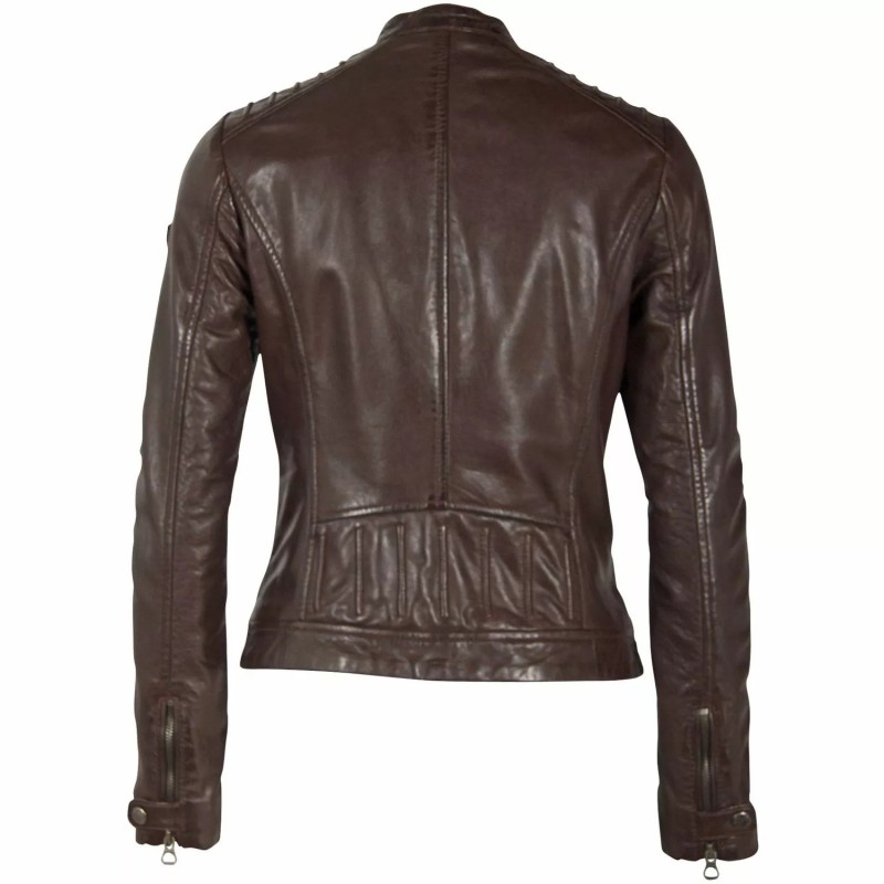 Geaca de Piele Dama Gipsy Maro Inchis GGSalla NZLV – IMBRACAMINTE