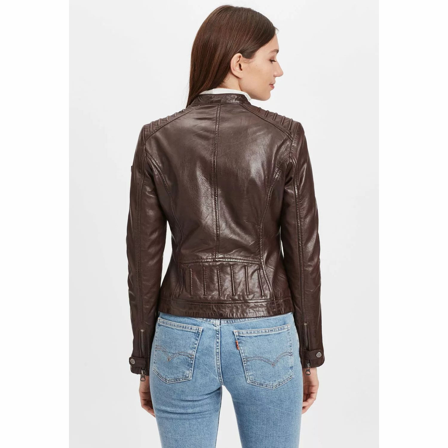 Geaca de Piele Dama Gipsy Maro Inchis GGSalla NZLV – IMBRACAMINTE