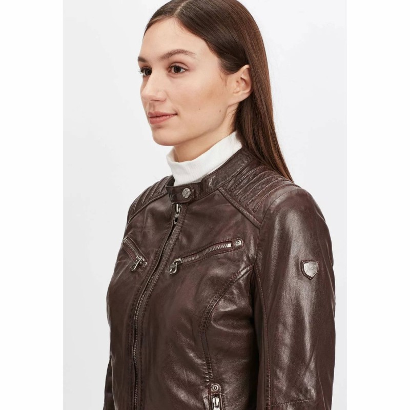 Geaca de Piele Dama Gipsy Maro Inchis GGSalla NZLV – IMBRACAMINTE