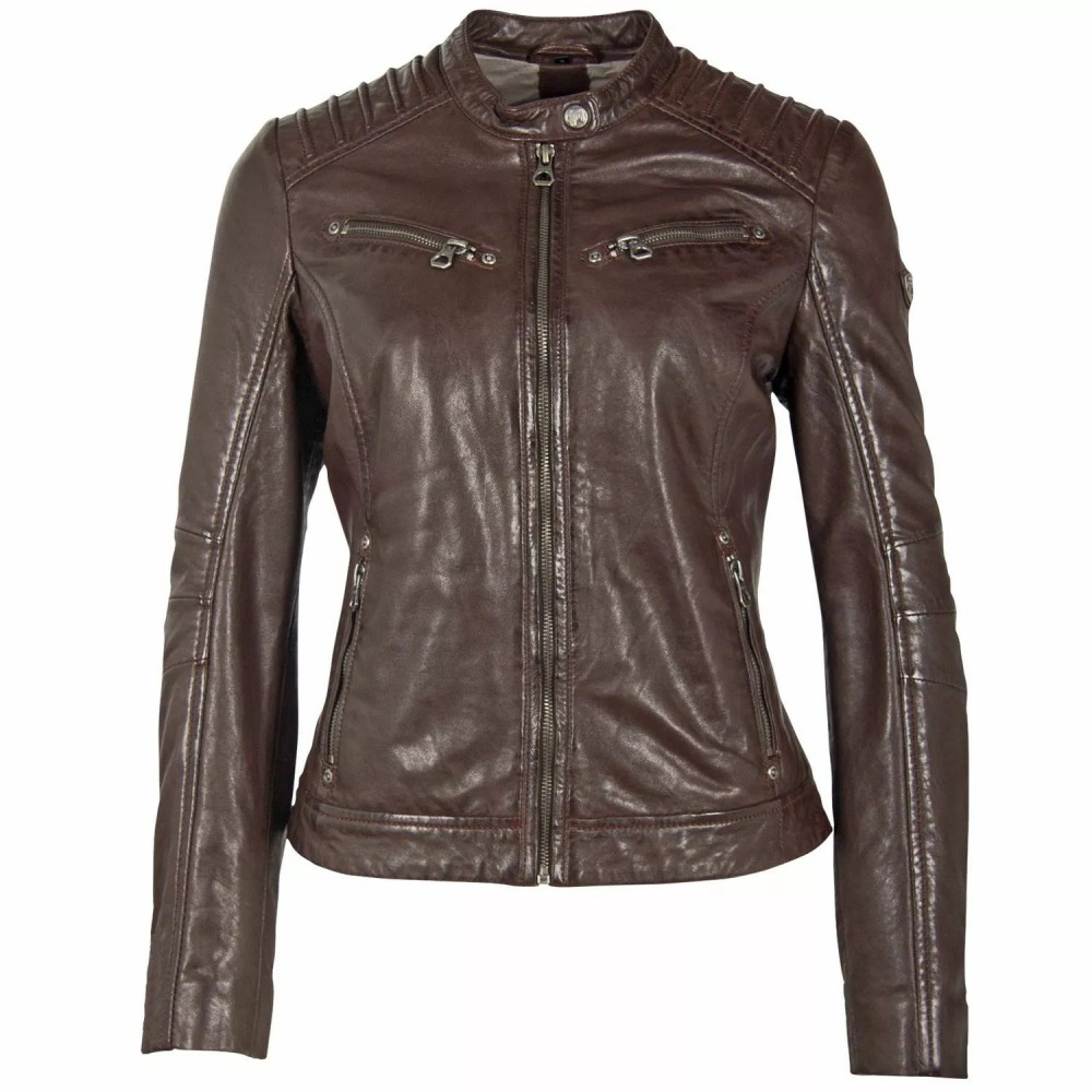 Geaca de Piele Dama Gipsy Maro Inchis GGSalla NZLV Geaca de Piele Dama Gipsy Maro Inchis GGSalla NZLV - readytowear