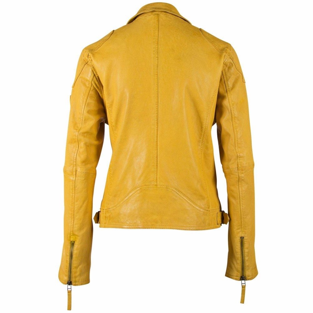 Geaca de Piele Dama Gipsy Galbena GGShakee CF LAMAXV geci de piele - readytowear.ro
