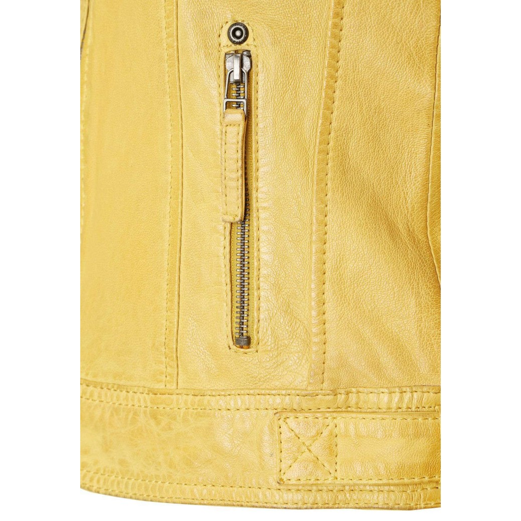 Geaca de Piele Dama Gipsy Galbena GGShakee CF LAMAXV – IMBRACAMINTE