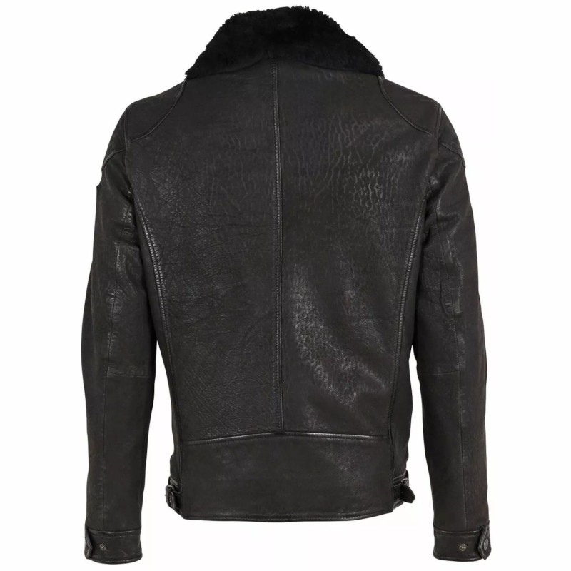 Geaca de Iarna din Piele Barbati Gipsy Neagra GMAblo – IMBRACAMINTE