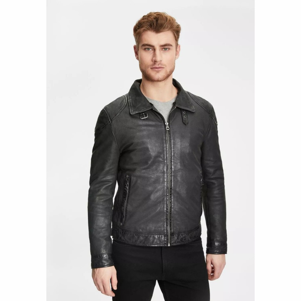 Geaca de Iarna din Piele Barbati Gipsy Neagra GMAblo Geaca de Iarna din Piele Barbati Gipsy Neagra GMAblo - readytowear.ro