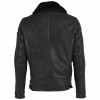 Geaca de Iarna din Piele Barbati Gipsy Neagra GMAblo – Black Friday