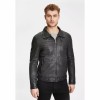 Geaca de Iarna din Piele Barbati Gipsy Neagra GMAblo – Black Friday