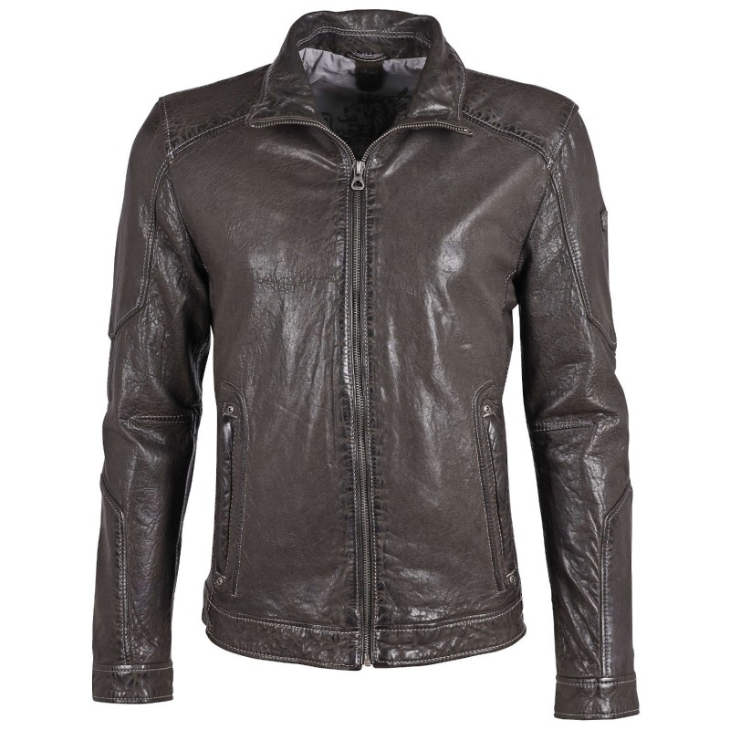 Geaca de Piele Barbati Gipsy Antracit GMAdrio LARIV – IMBRACAMINTE