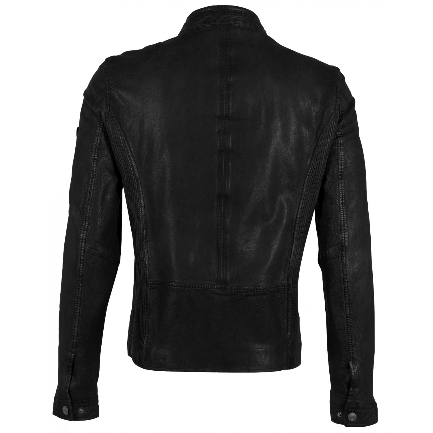 Geaca de Piele Barbati Mauritius Neagra GMAdwood – Black Friday