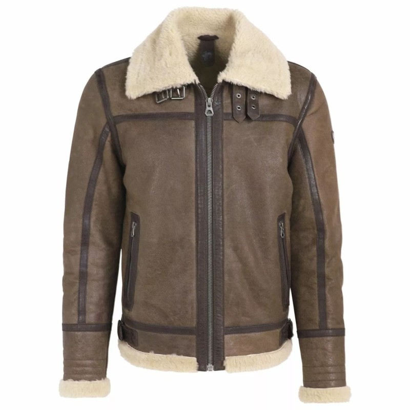 Cojoc de Piele si Blana Naturala Barbati Gipsy Maro Inchis GMAirforce 2 – IMBRACAMINTE