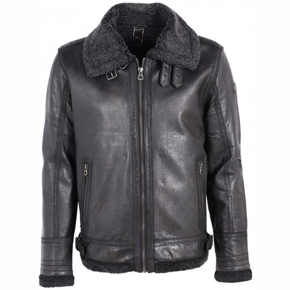 Cojoc de Piele Barbati Gipsy Antracit Inchis GMAirforce NSLAV W Cojoc de Piele Barbati Gipsy Antracit Inchis GMAirforce NSLAV W - readytowear.ro
