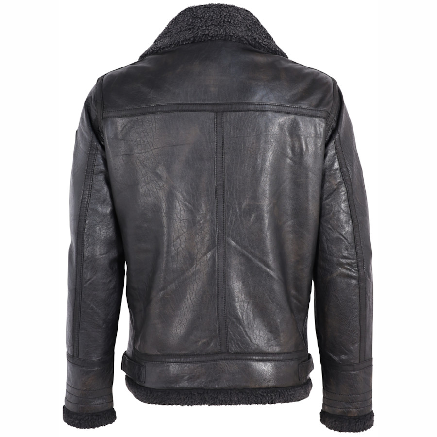 Cojoc de Piele Barbati Gipsy Antracit Inchis GMAirforce NSLAV W – Black Friday