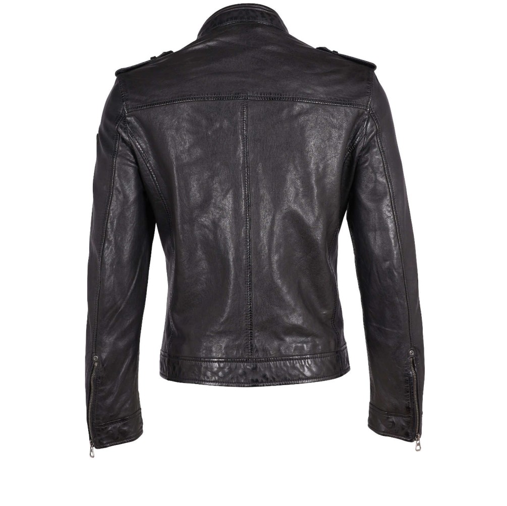 Geaca de Piele Barbati Gipsy Neagra GMAktos – IMBRACAMINTE