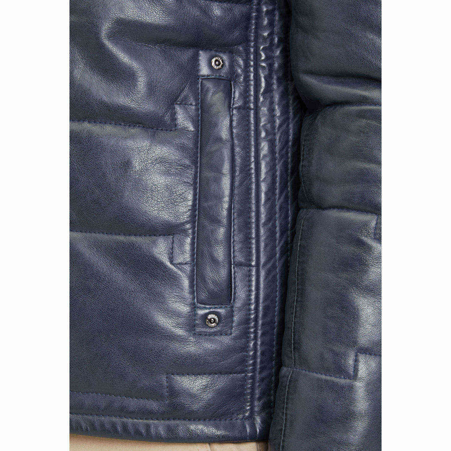 Geaca de Iarna din Piele Barbati Gipsy Bleumarin/Negru GMAplin – Black Friday