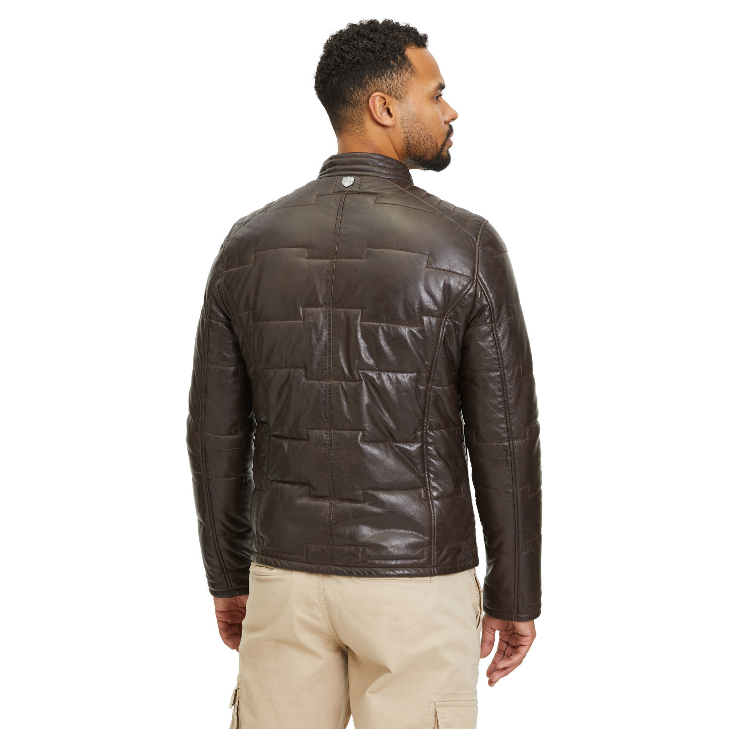 Geaca de Iarna din Piele Barbati Gipsy Castanie GMAplin – Black Friday