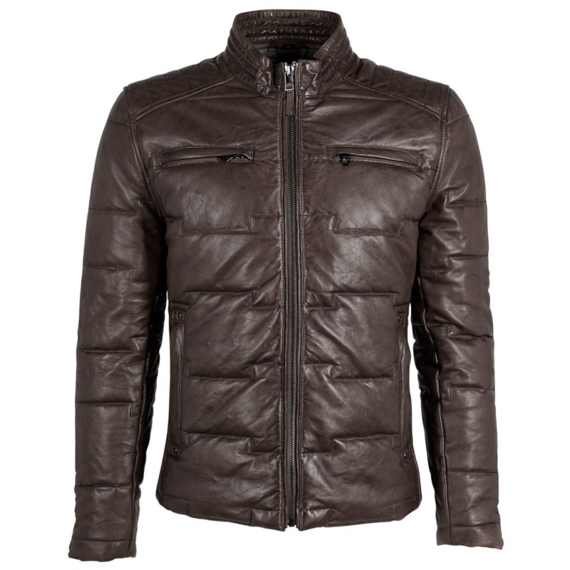 Geaca de Iarna din Piele Barbati Gipsy Castanie GMAplin – Black Friday Geaca de Iarna din Piele Barbati Gipsy Castanie GMAplin – Black Friday