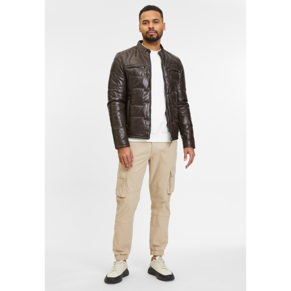 Geaca de Iarna din Piele Barbati Gipsy Castanie GMAplin – Black Friday — fotografia 5