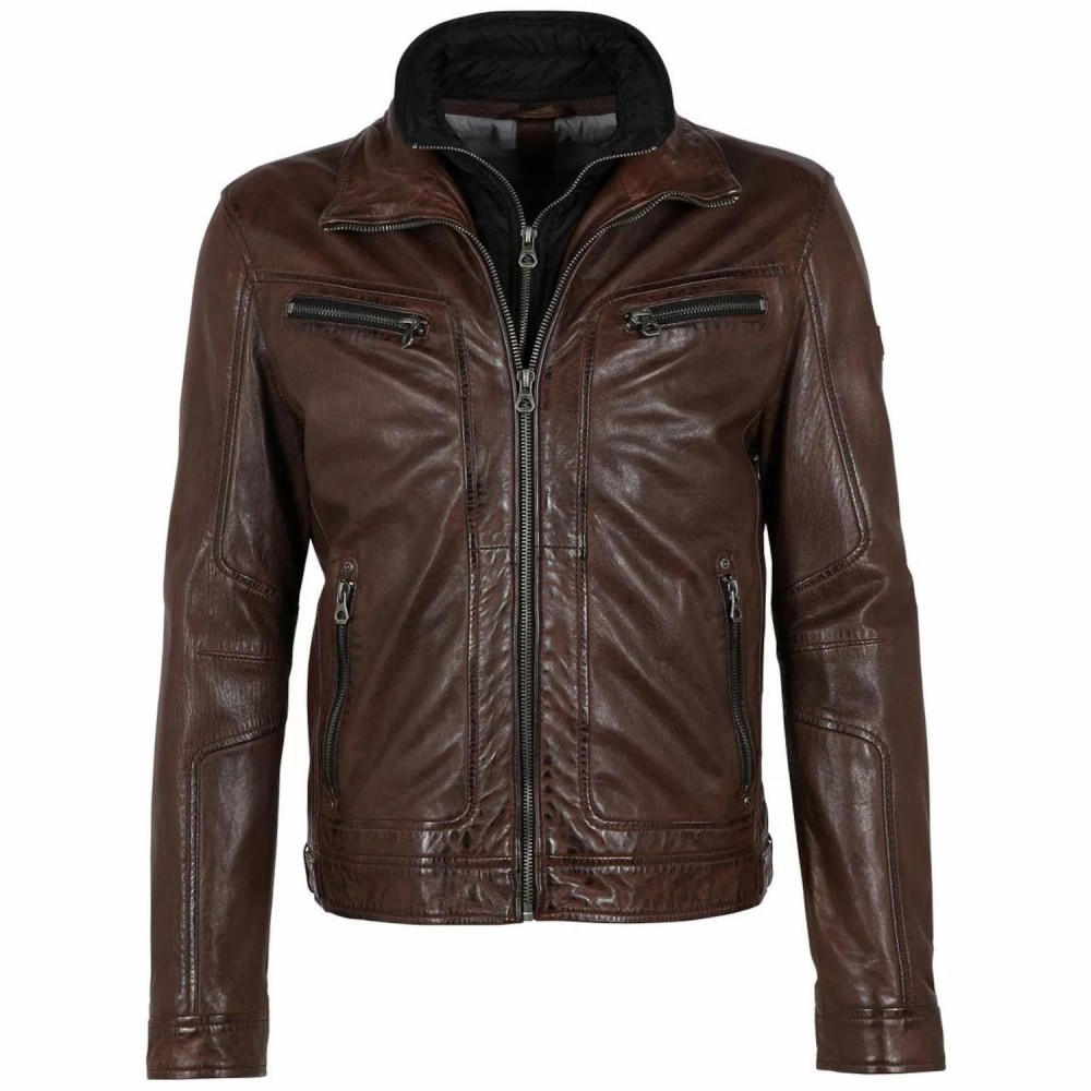 Geaca de Piele Barbati Gipsy Maro GMBain Geaca de Piele Barbati Gipsy Maro GMBain - readytowear.ro