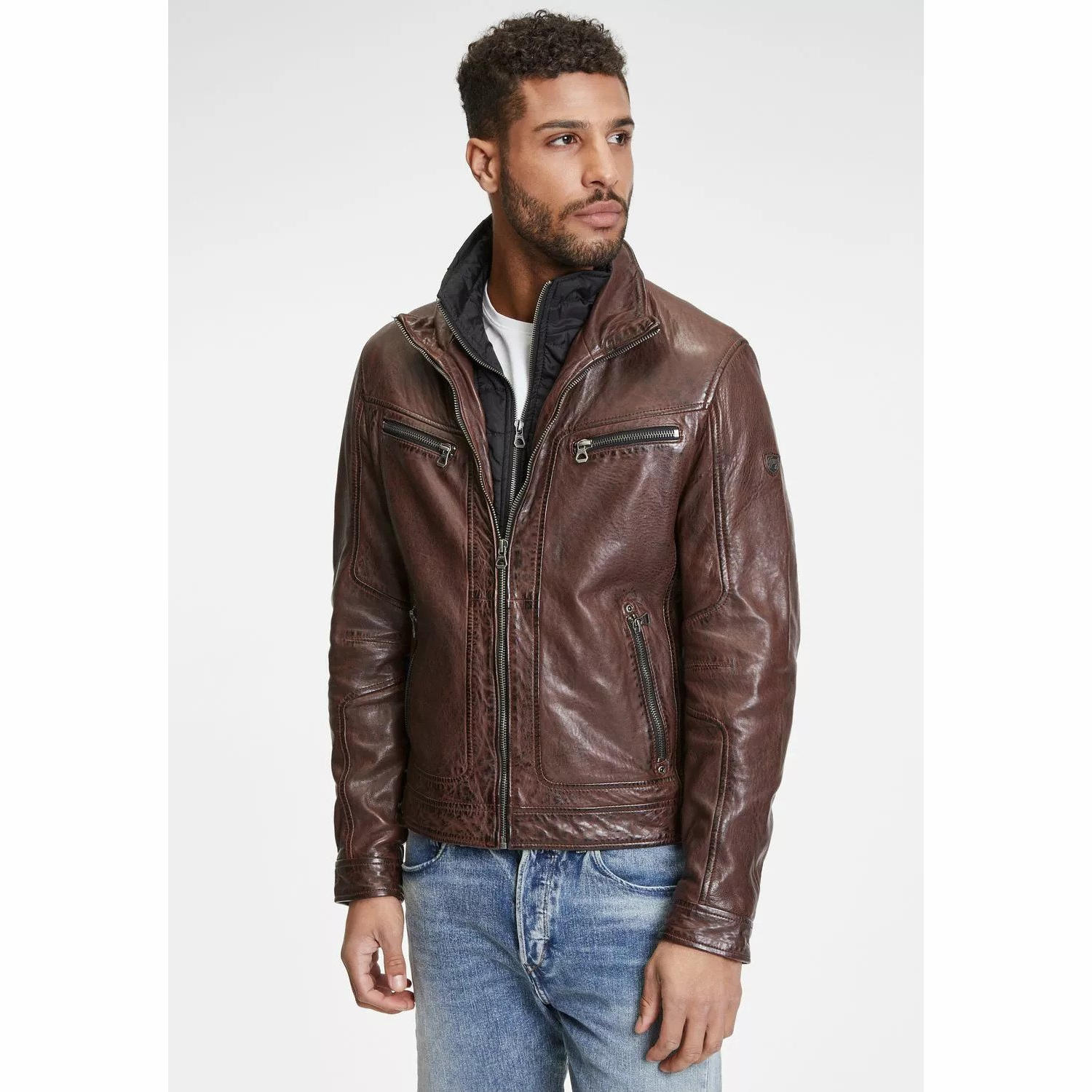 Geaca de Piele Barbati Gipsy Maro GMBain – IMBRACAMINTE