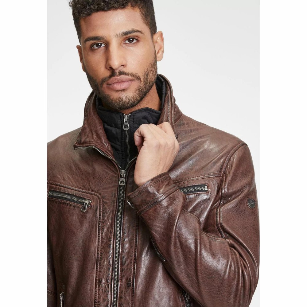 Geaca de Piele Barbati Gipsy Maro GMBain Geaca de Piele Barbati Gipsy Maro GMBain - readytowear.ro