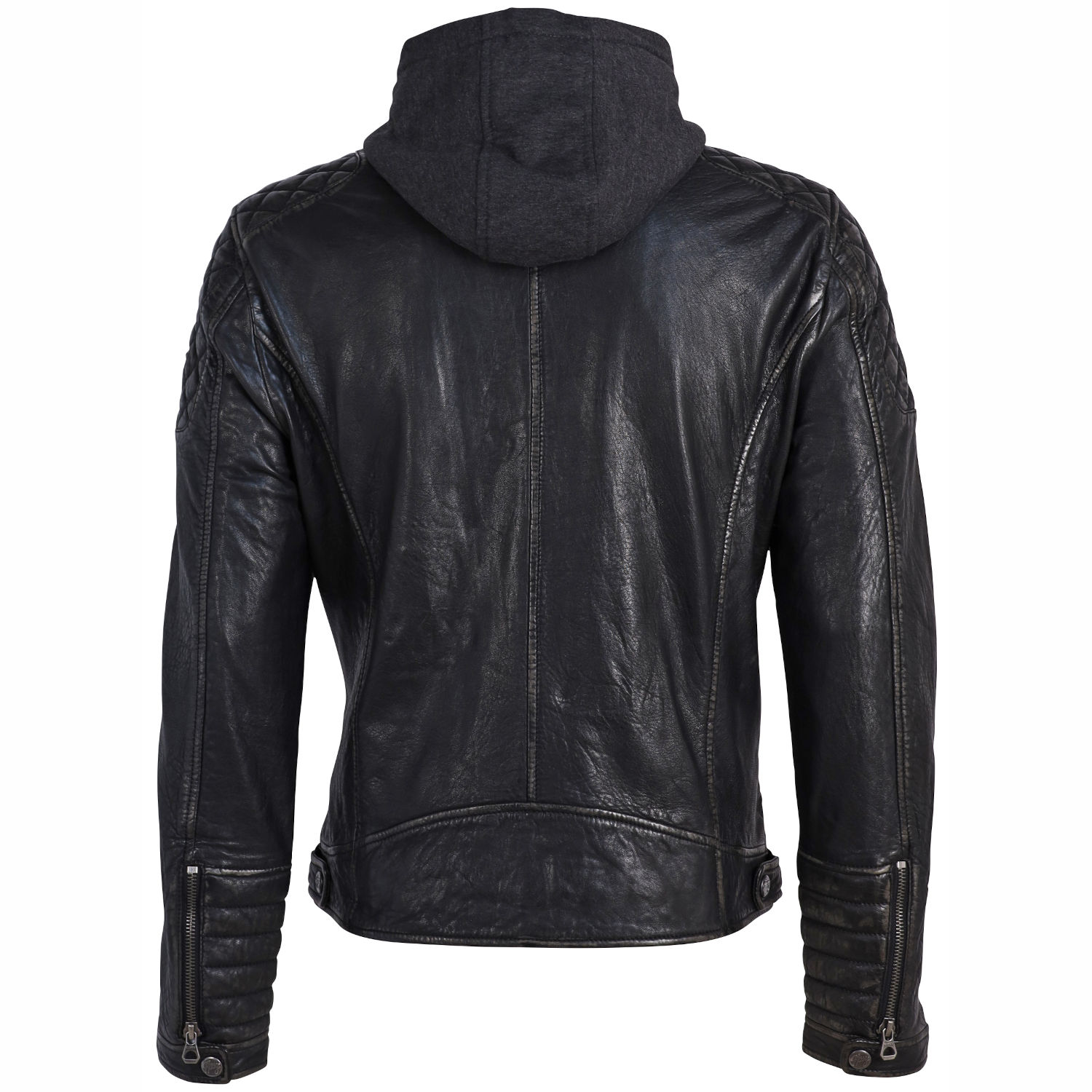 Geaca de Piele Barbati Gipsy Negru Antic GMBako LAROV – Black Friday