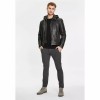 Geaca de Piele Barbati Gipsy Negru Antic GMBako LAROV – Black Friday